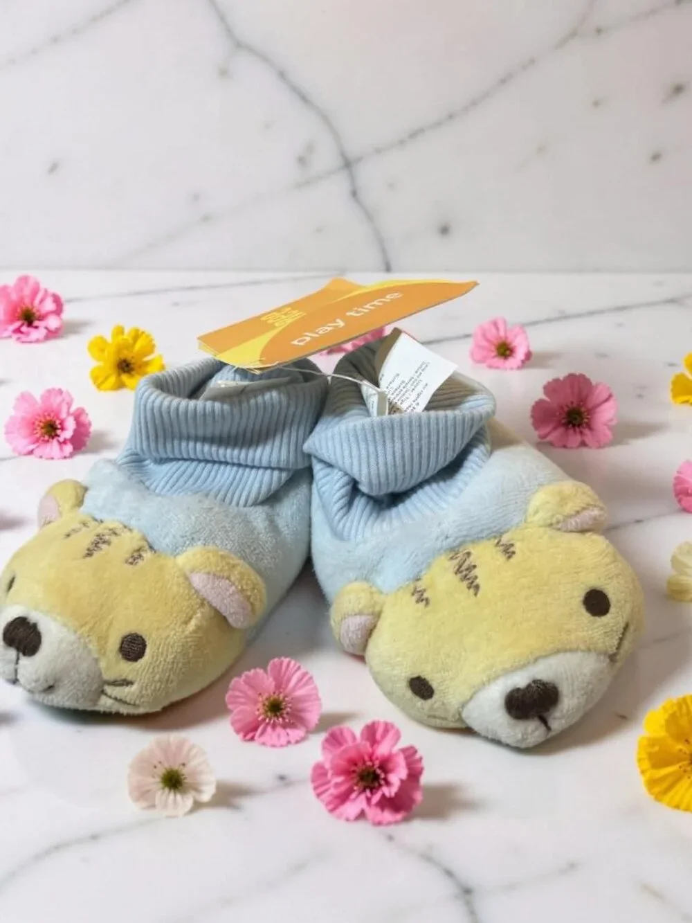Gymboree NWT In The Jungle Tiger Baby Slippers 01